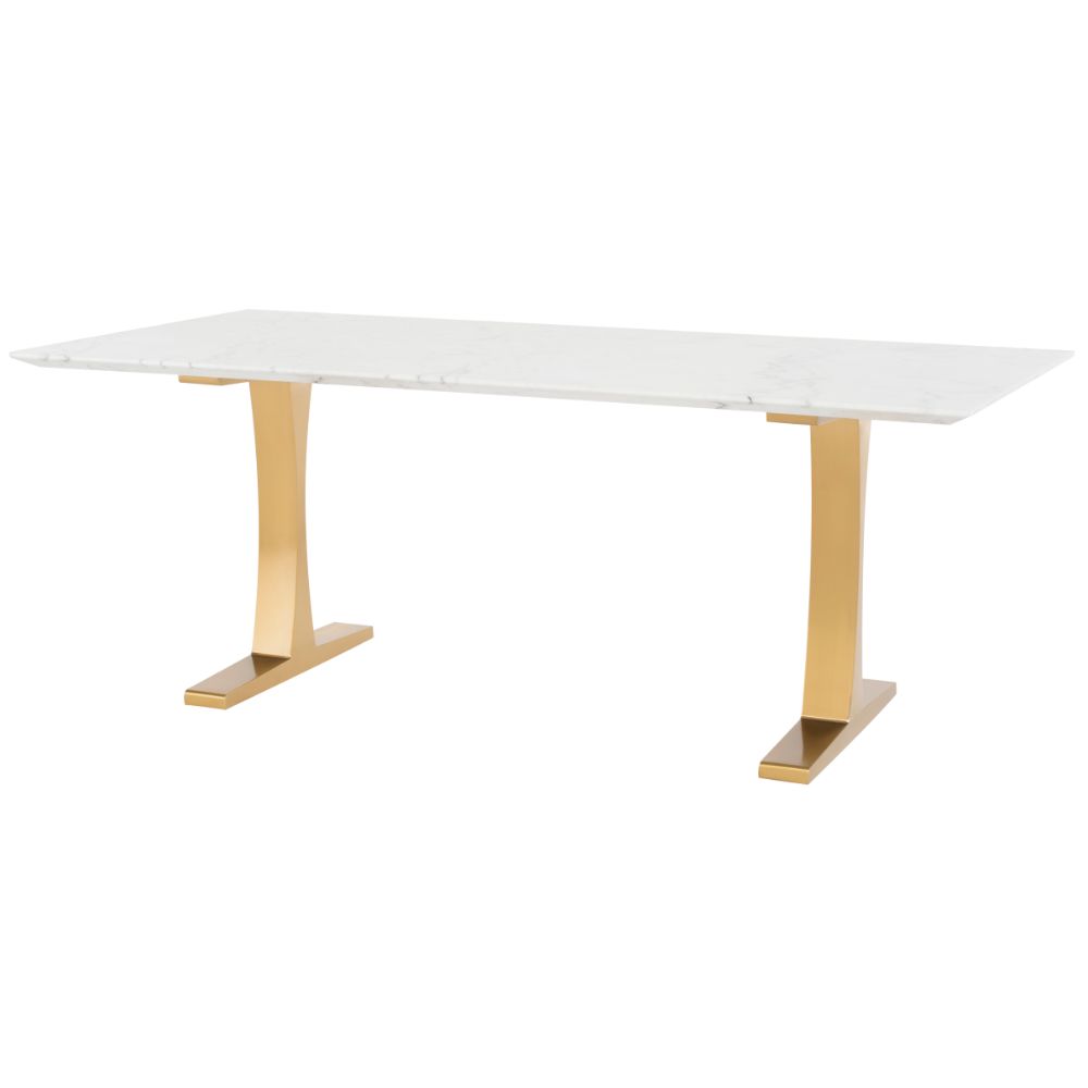 Nuevo HGNA482 TOULOUSE DINING TABLE in WHITE